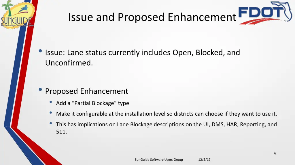 issue and proposed enhancement 1