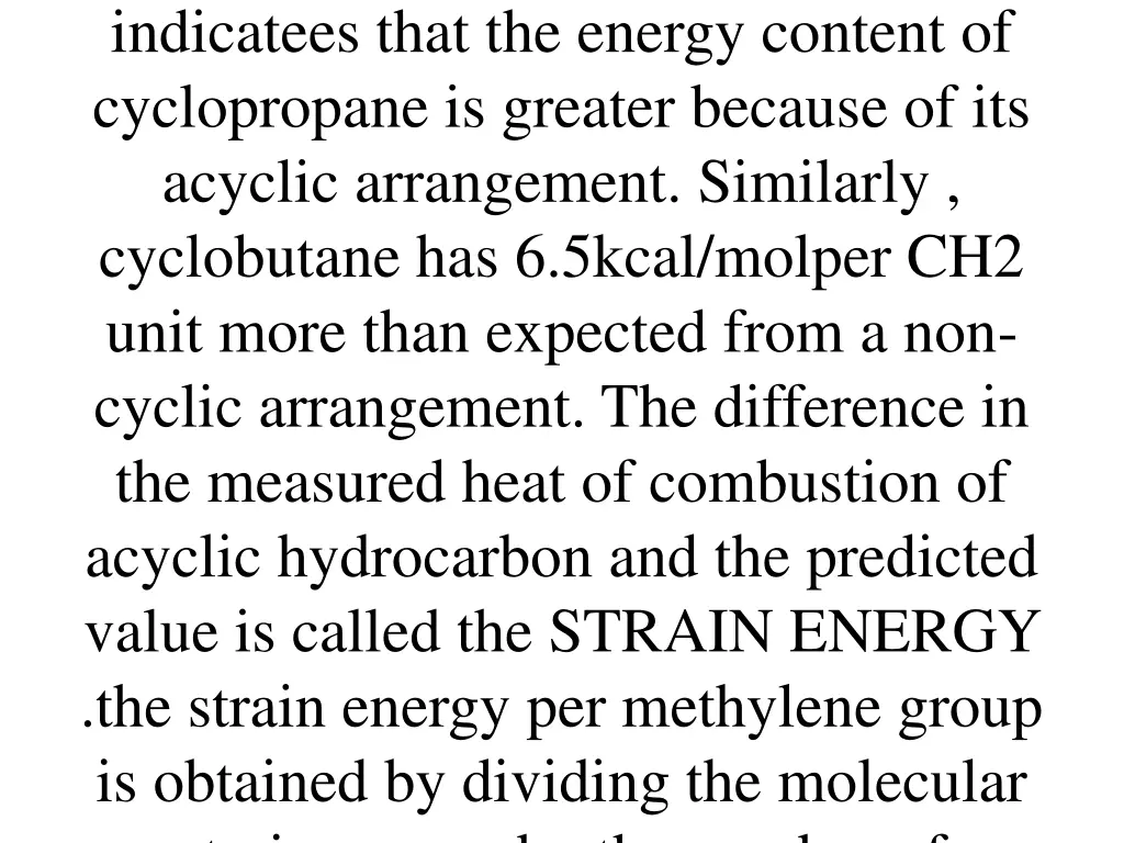 indicatees that the energy content