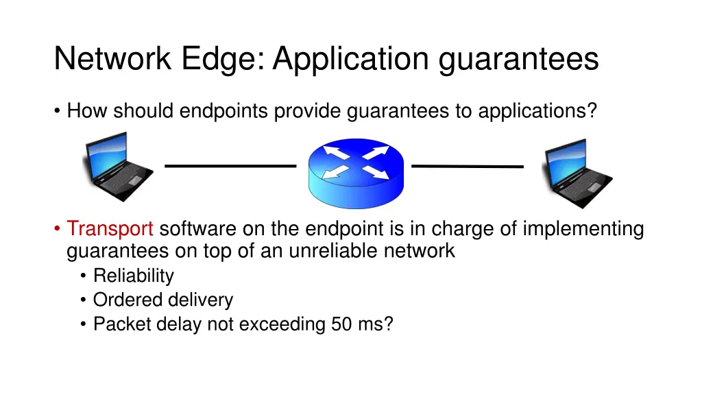 network edge application guarantees