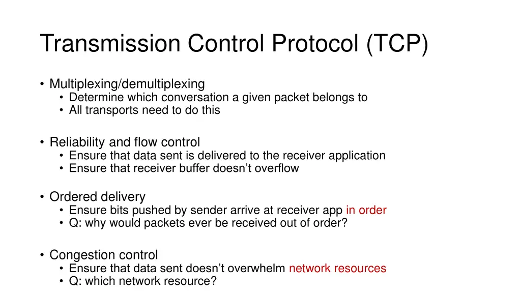 transmission control protocol tcp
