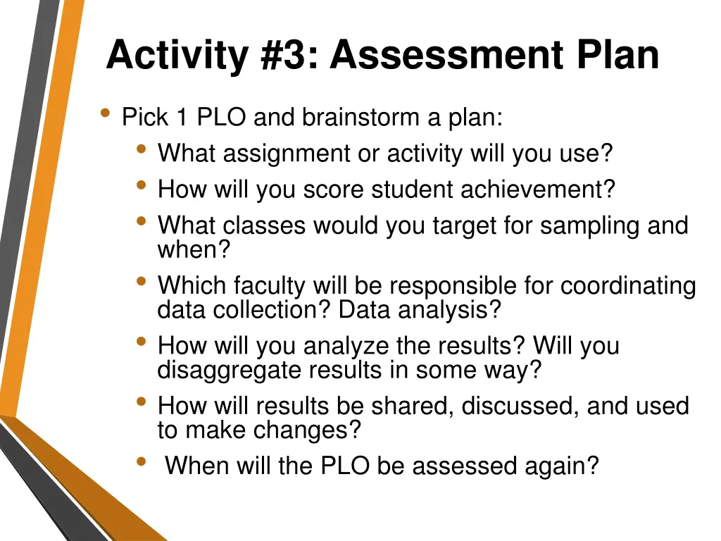activity 3 assessment plan pick