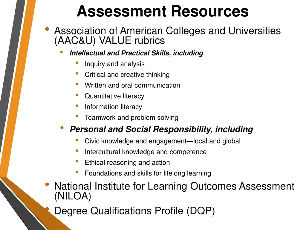 assessment resources