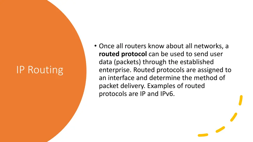 once all routers know about all networks a routed