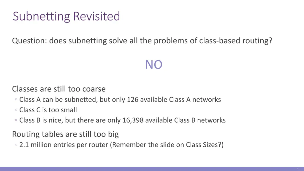 subnetting revisited