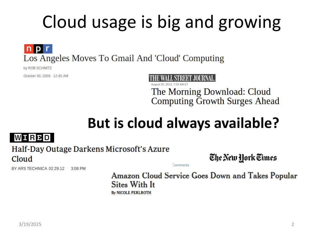 cloud usage is big and growing