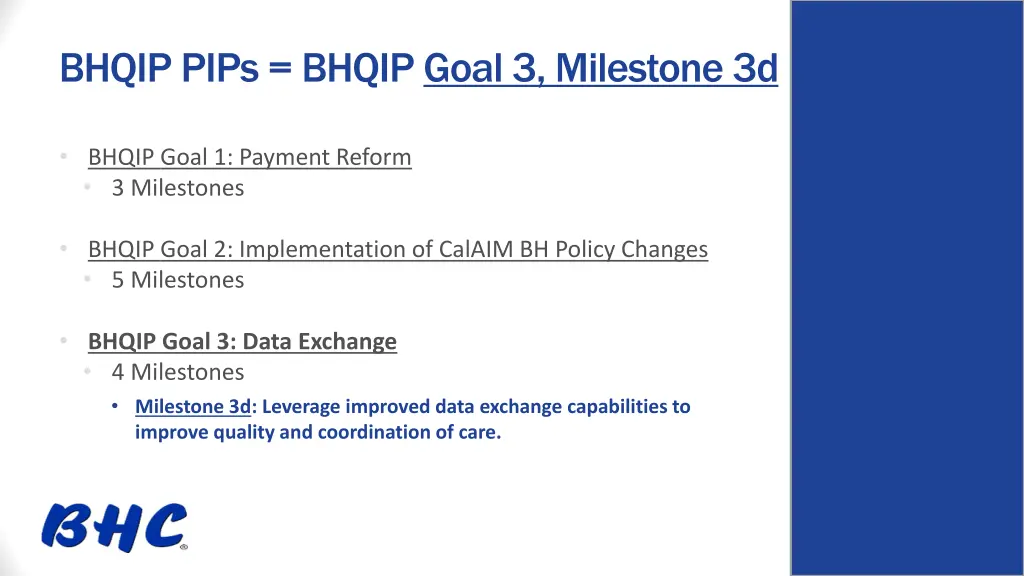 bhqip pips bhqip goal 3 milestone 3d