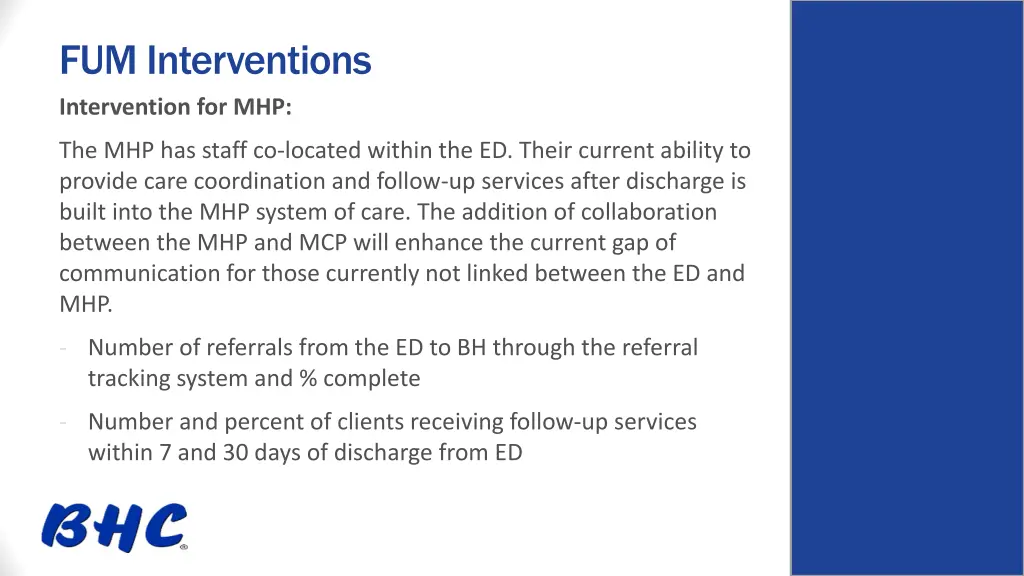 fum interventions intervention for mhp