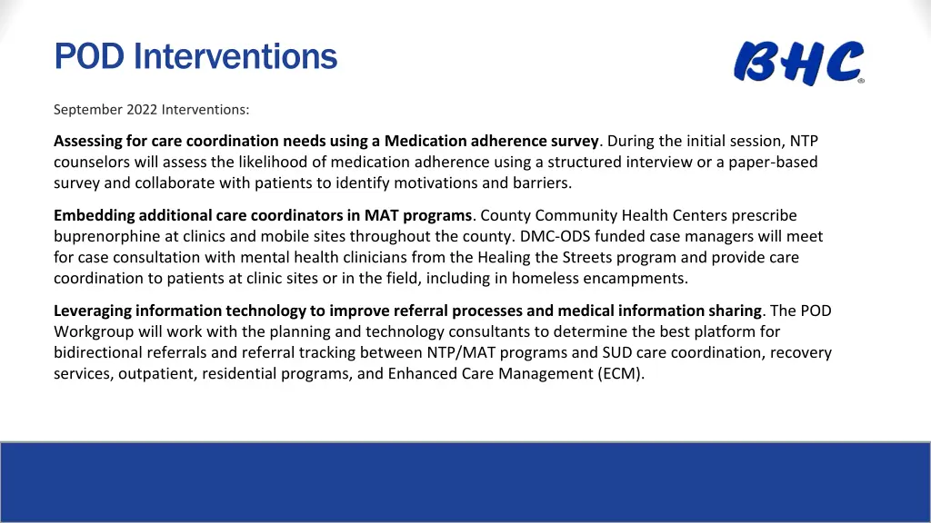 pod interventions