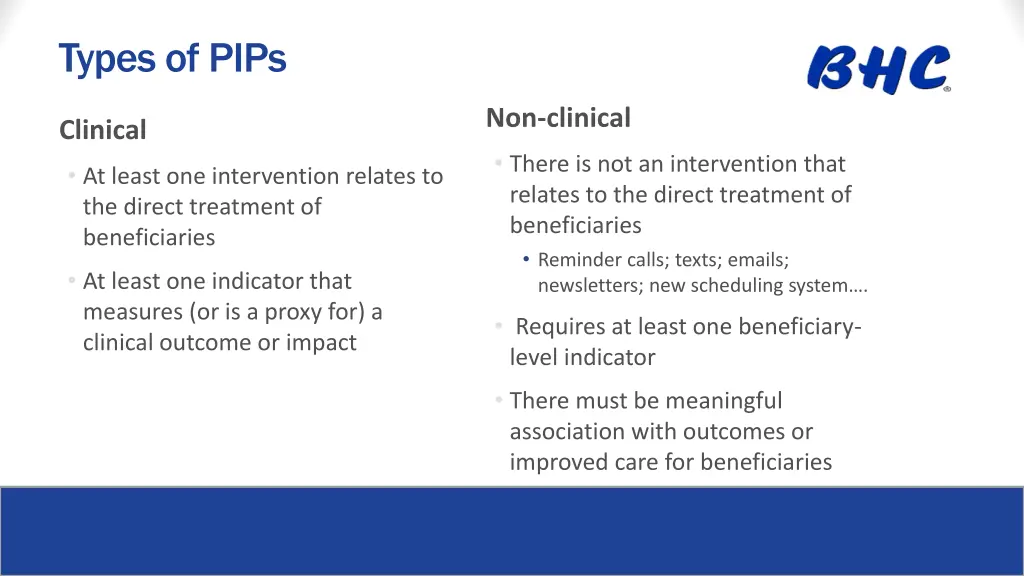types of pips