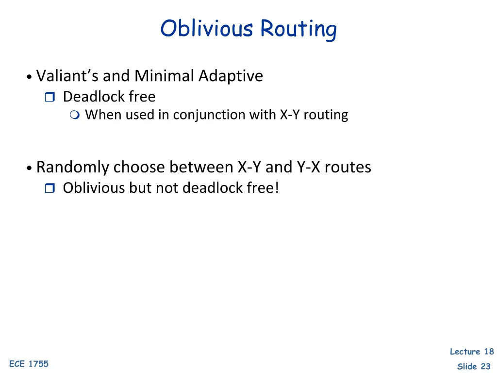 oblivious routing