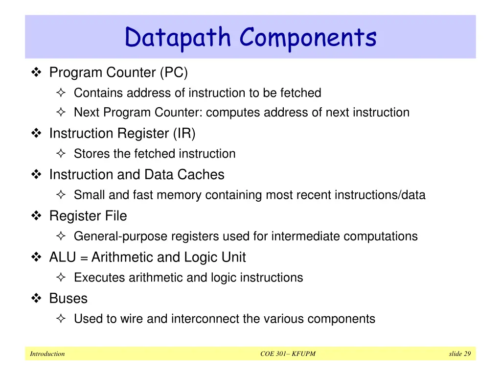 datapath components