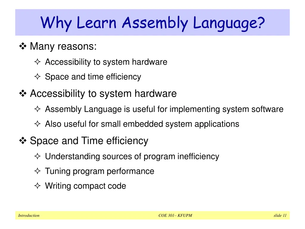 why learn assembly language