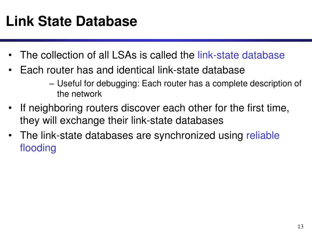 link state database