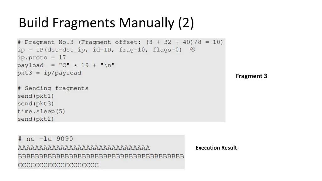 build fragments manually 2