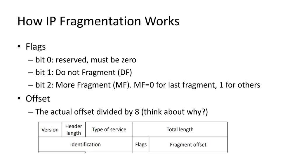 how ip fragmentation works