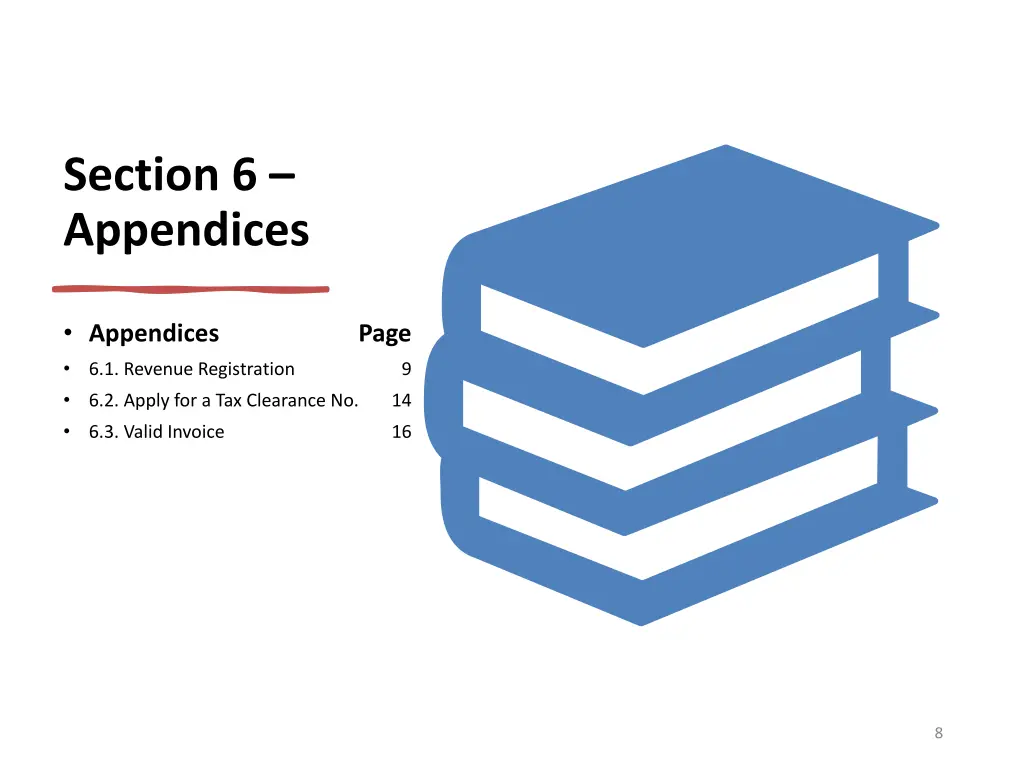 section 6 appendices