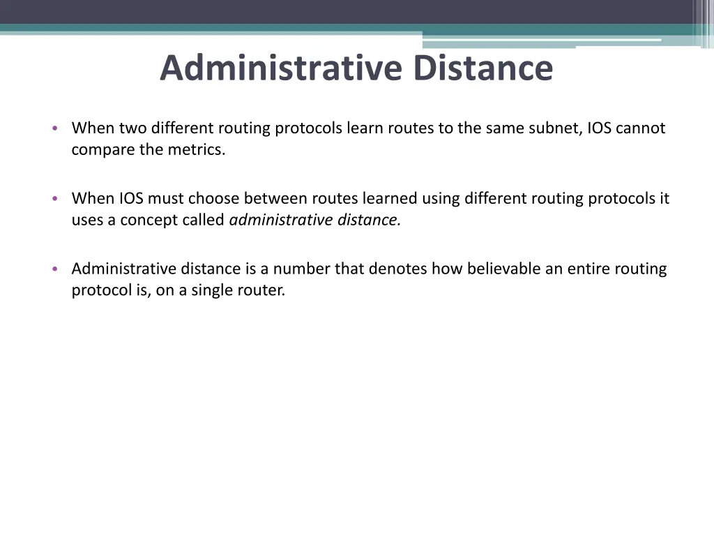 administrative distance