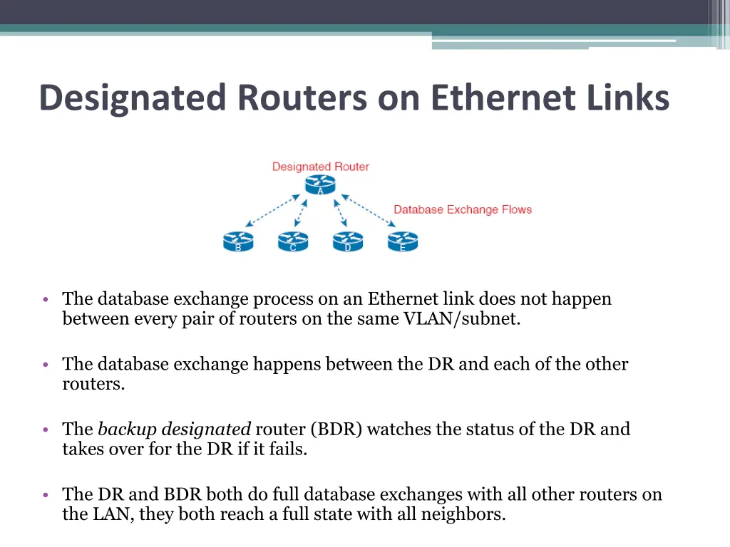 designated routers on ethernet links 1