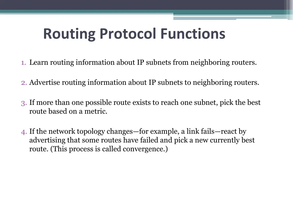 routing protocol functions