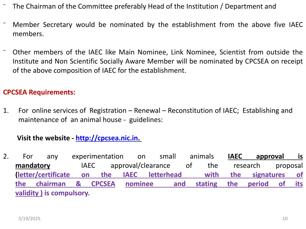 the chairman of the committee preferably head