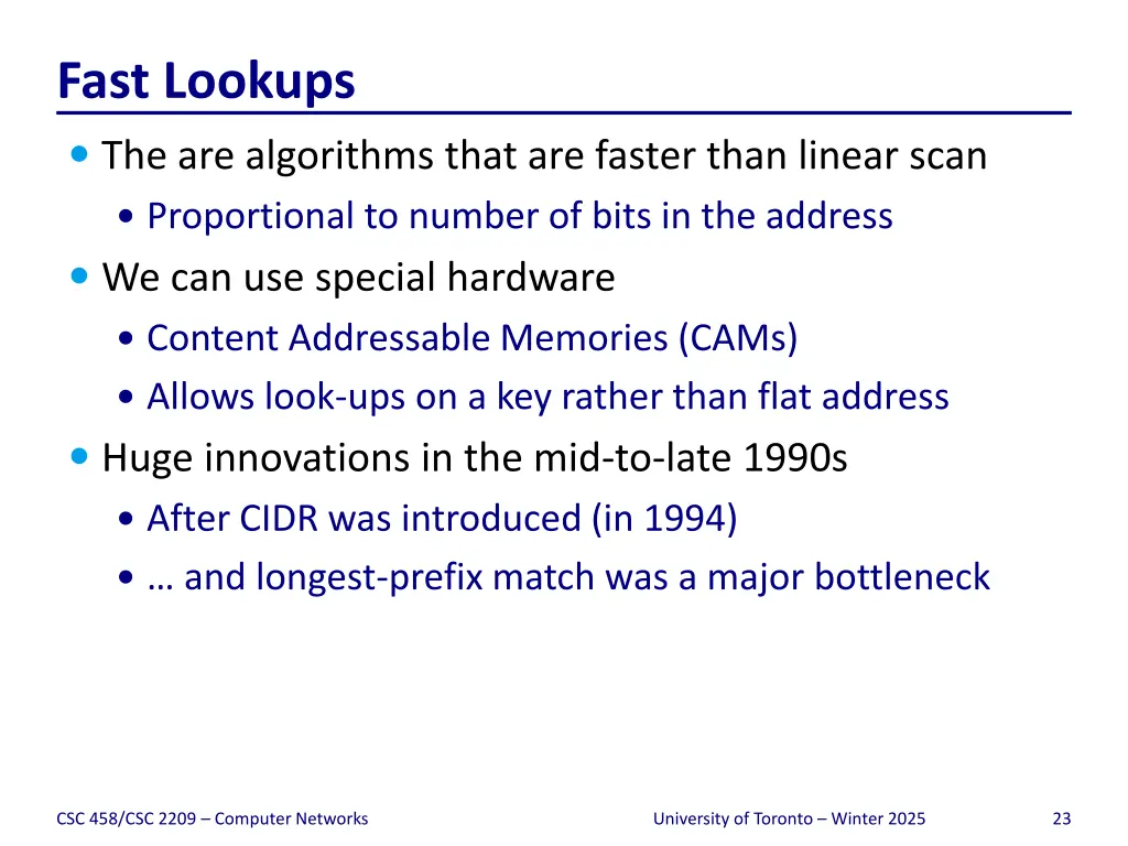 fast lookups
