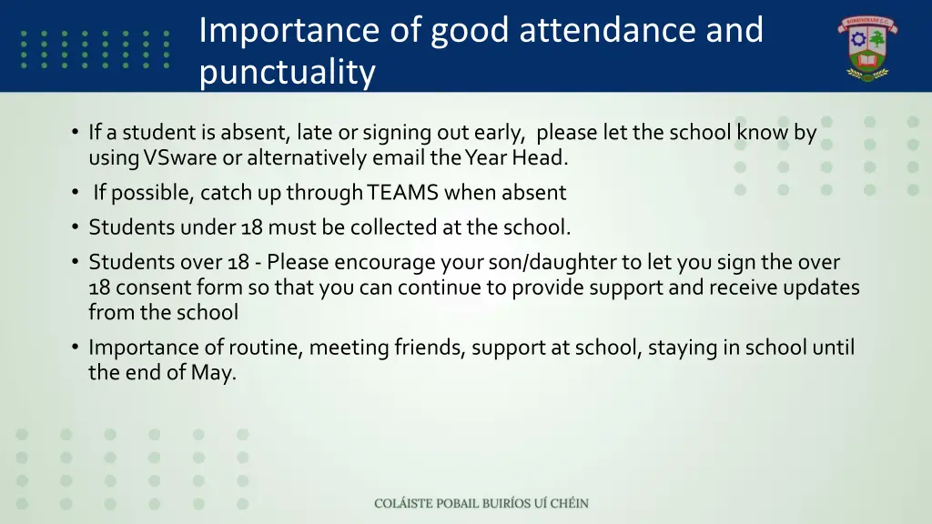 importance of good attendance and punctuality