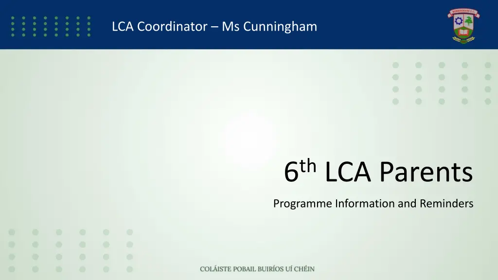 lca coordinator ms cunningham