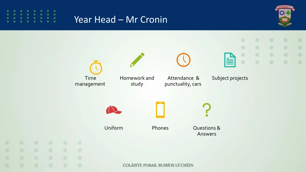 year head mr cronin
