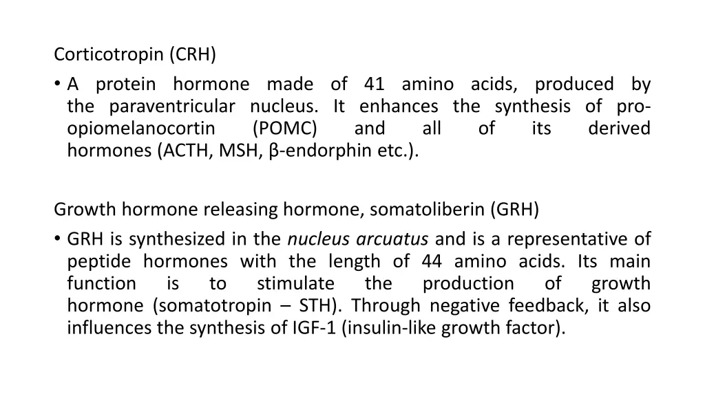 corticotropin crh a protein hormone made