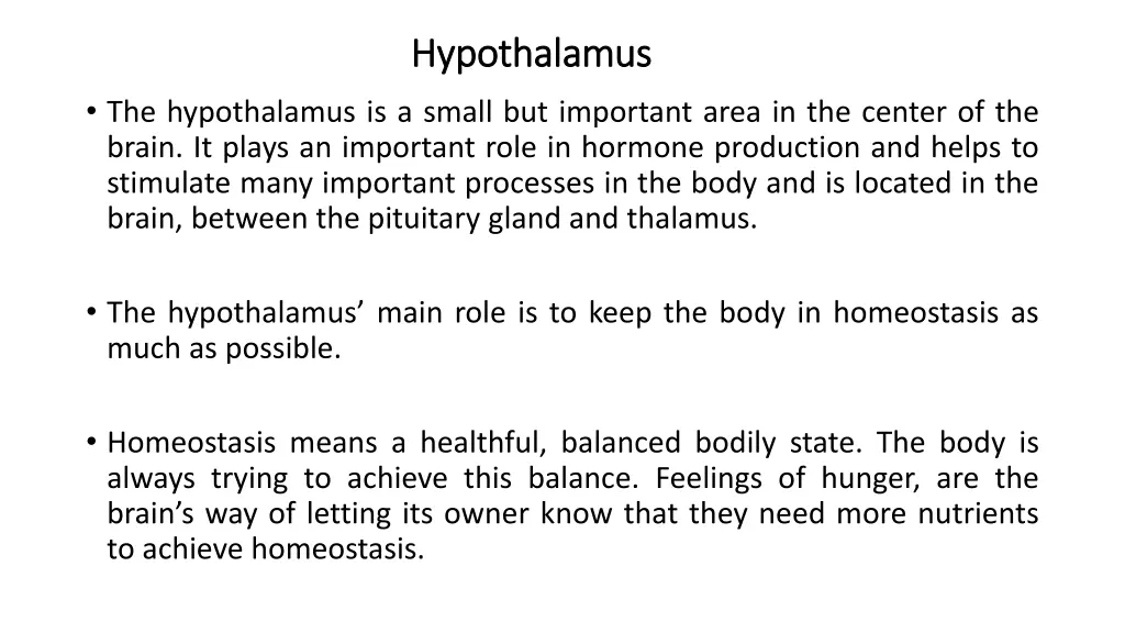 hypothalamus hypothalamus