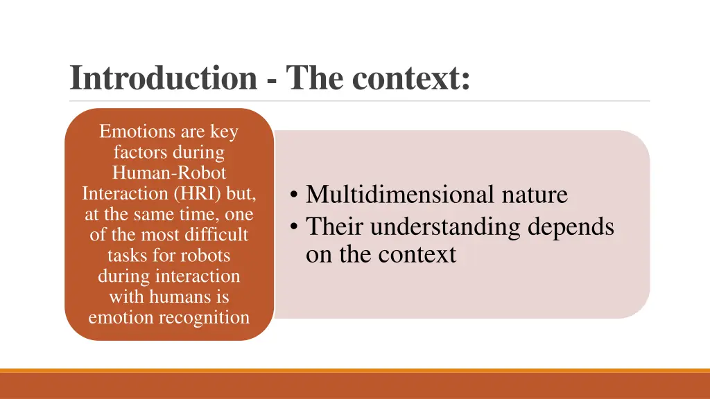 introduction the context