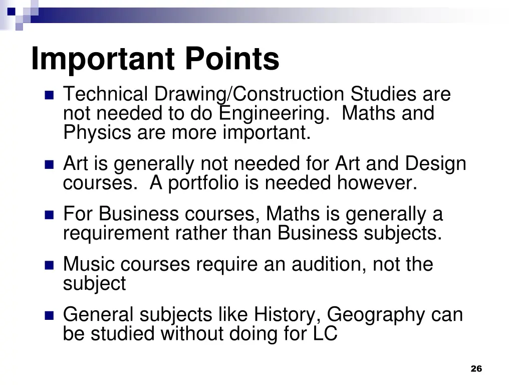important points technical drawing construction