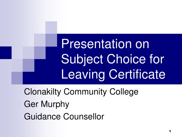 presentation on subject choice for leaving