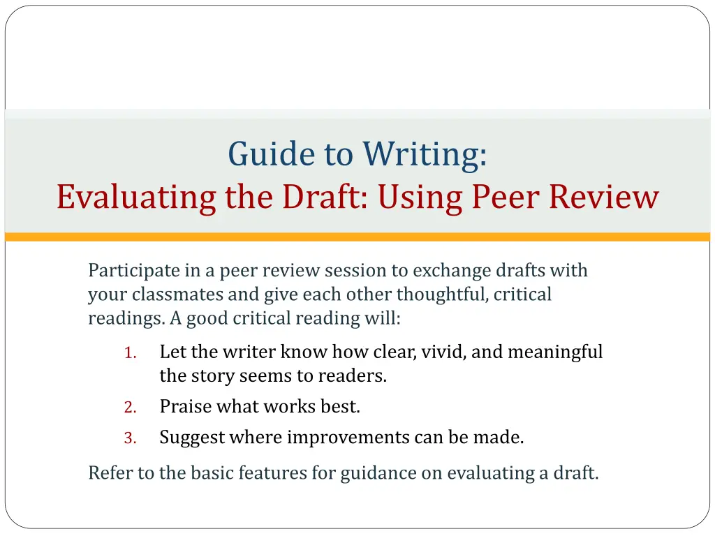 guide to writing 1