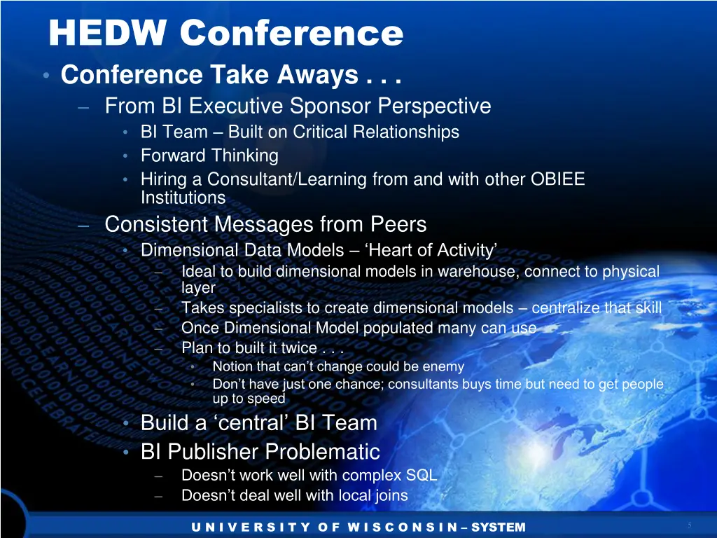 hedw conference conference take aways from