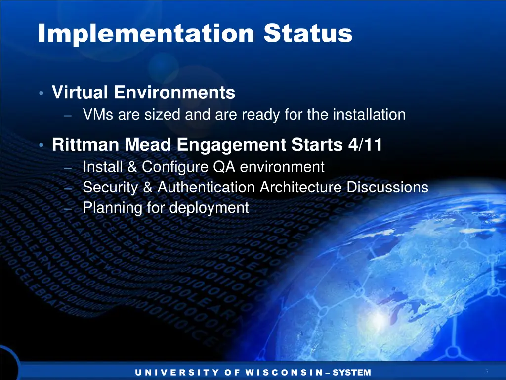 implementation status