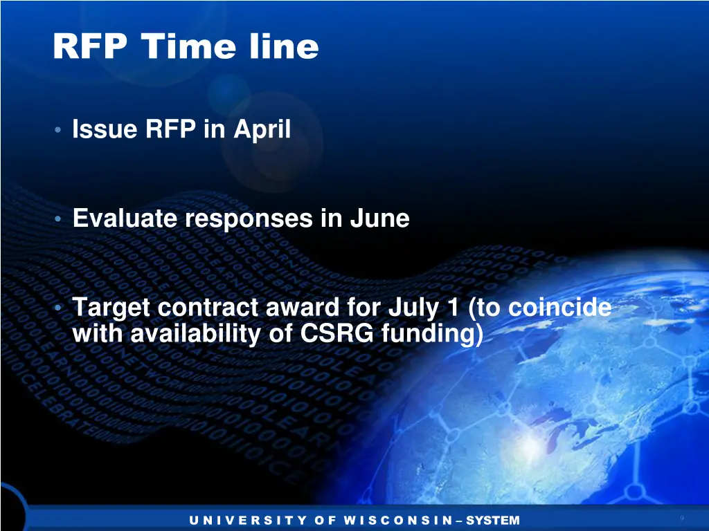 rfp time line