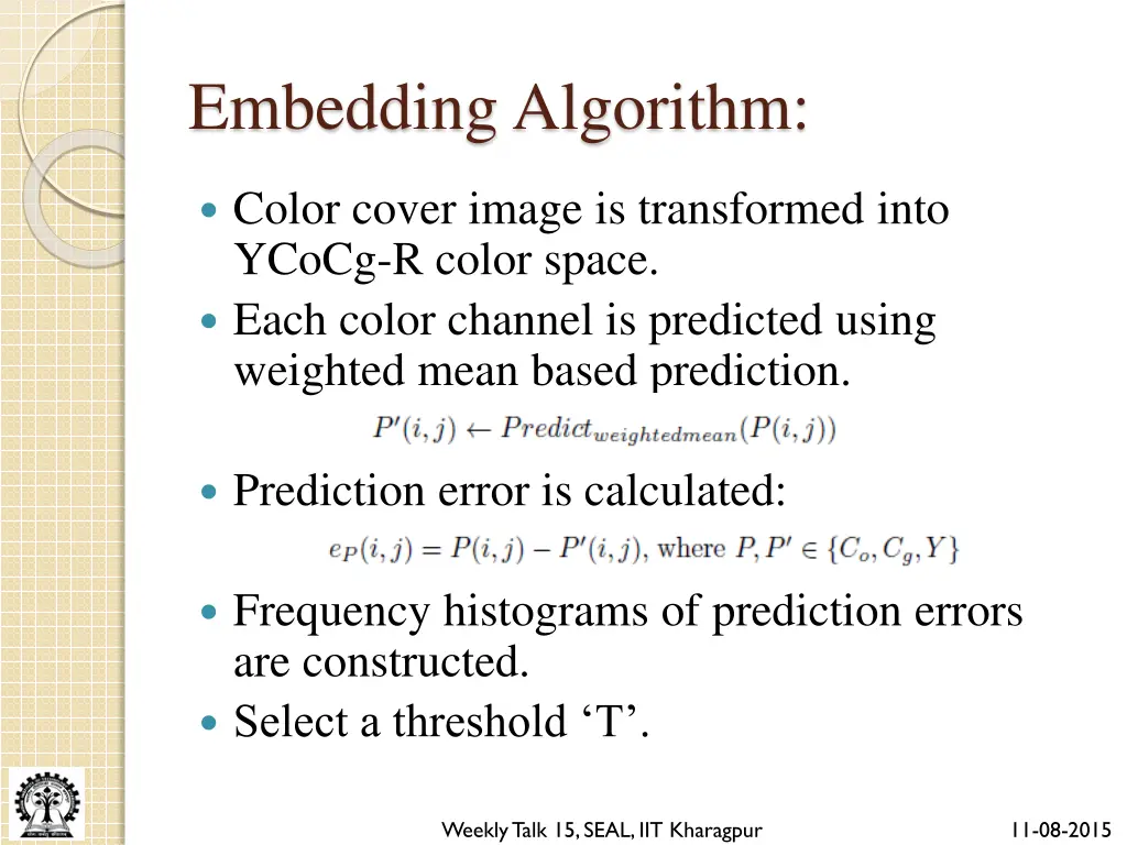 embedding algorithm 1