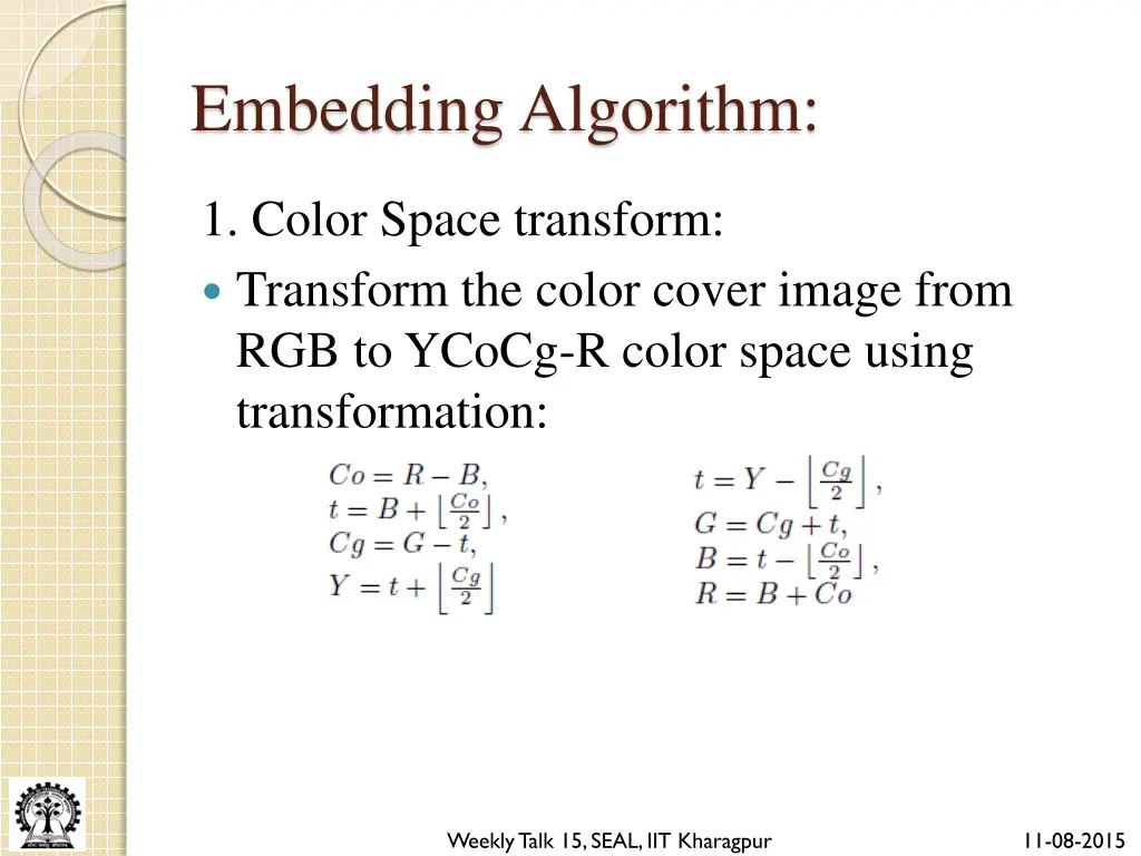 embedding algorithm
