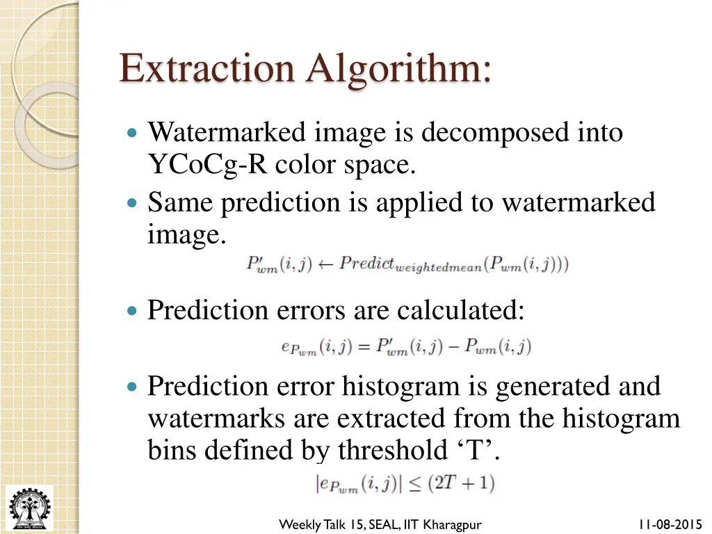 extraction algorithm