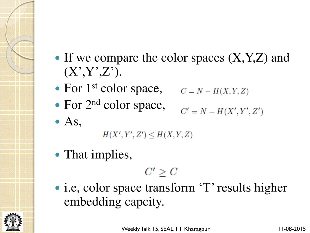 if we compare the color spaces