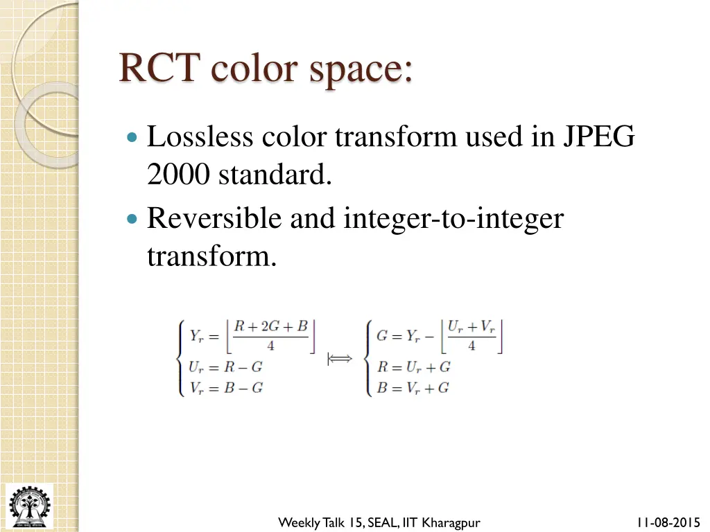 rct color space