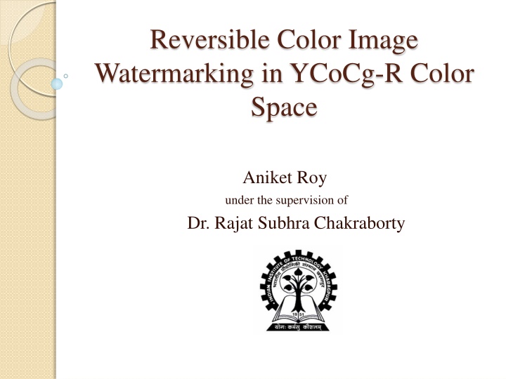 reversible color image watermarking in ycocg