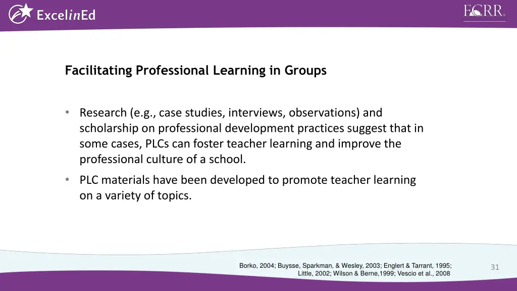 facilitating professional learning in groups