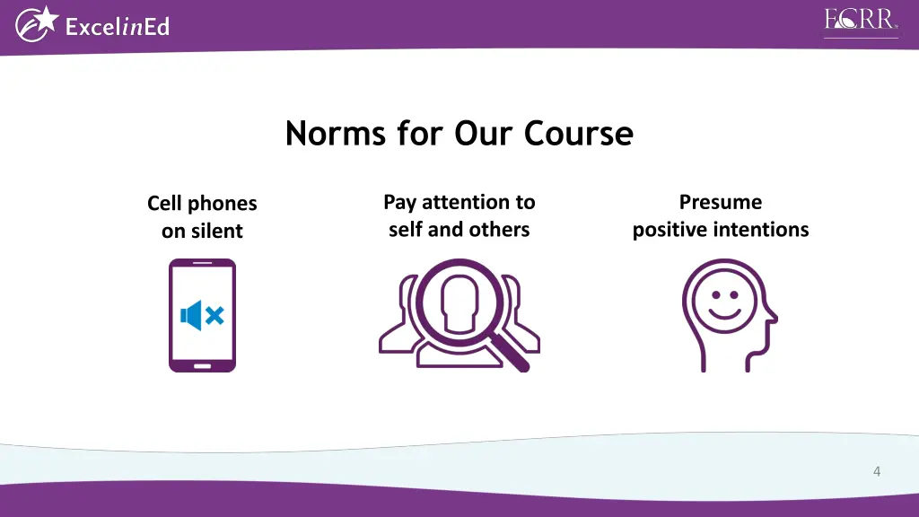 norms for our course