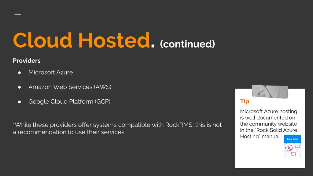 cloud hosted continued 2