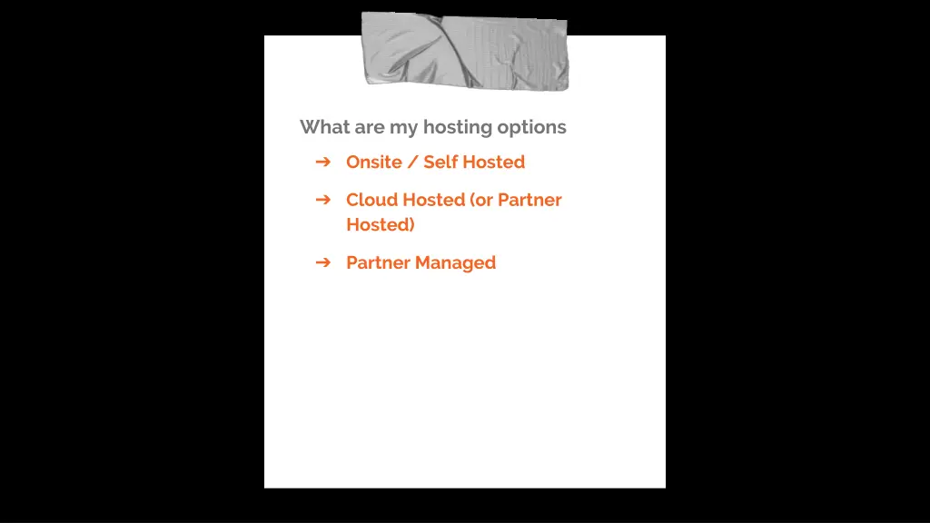 what are my hosting options