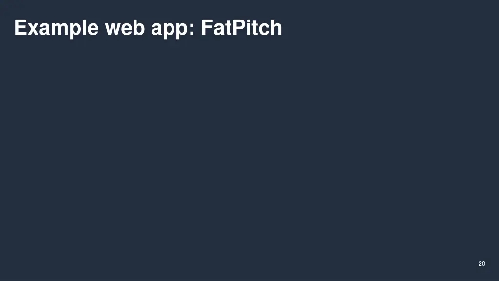 example web app fatpitch