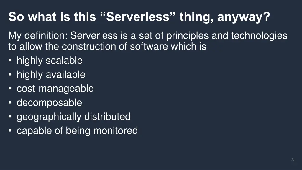 so what is this serverless thing anyway