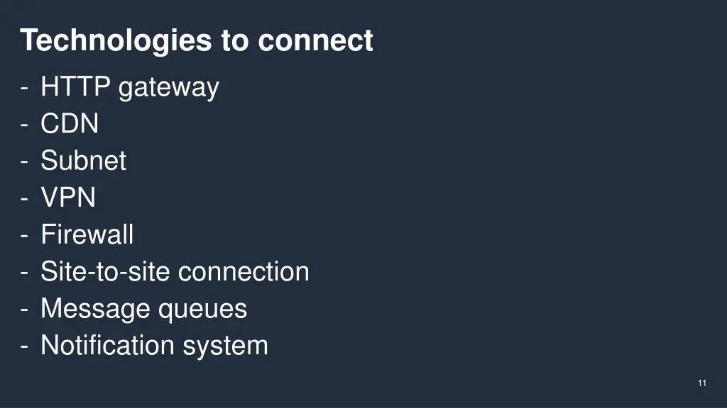technologies to connect http gateway cdn subnet